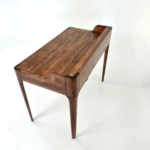 Modern <b>Solid</b> <b>Wood</b> Adjustable Writing <b>Desk</b> with Drawer Durable Construction Integrated Lighting - Product Image 2