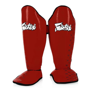 High Quality Muay Thai Kickboxing Training Fairtex Shin Guards Wholesale Customized PU Leather Professional MMA Fairtex Shin Pad - Product Image 6