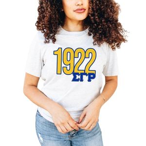 เสื้อยืดผ้าฝ้ายพิมพ์ลาย Sigma Gamma Rho Greek ปีที่ก่อตั้ง สำหรับผู้หญิง เสื้อผ้าสตรีทแวร์ลำลองแฟชั่น - Product Image 1
