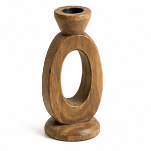 Textured Wood Candle Display <b>Piece</b> for Warm Home Ambiance Console Tables <b>Mantels</b> Bedrooms and Event Decor - Product Image 2