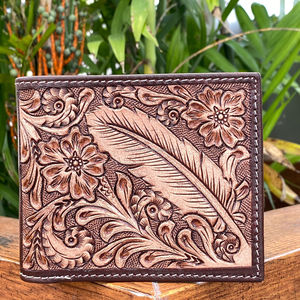 Nouveau fabriqué à la main de haute qualité en cuir usiné à la main Vintage hommes véritable portefeuille court à deux volets en cuir véritable avec plusieurs fentes pour cartes - Product Image 4