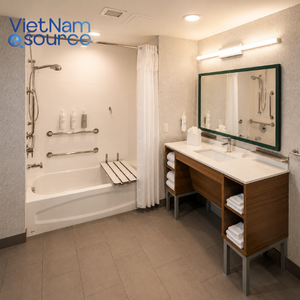 Muebles de hotel personalizados para Home2 Suites, incluyendo bases de cama, cocinas compactas, armarios y gabinetes de baño. - Product Image 2