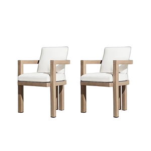 Silla Nórdica Moderna con Estructura de Madera, Asientos Tapizados en Tela Natural, Silla Individual para Comedor, Ecológica, Impermeable y Duradera - Product Image 2