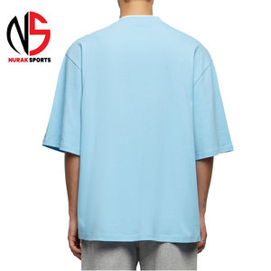 T-shirt ample grande taille 100 % coton épais 260 g/m² style hip-hop décontracté pour homme avec technique de surfaçage haute qualité personnalisée 2026 - Product Image 5