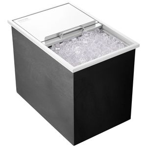 Contenitore per Ghiaccio Commerciale in Acciaio Inox da 40,9 qt, 27"L X 18"W X 21"H, Secchio per Ghiaccio da Cucina Esterna con Coperchio Scorrevole - Product Image 1