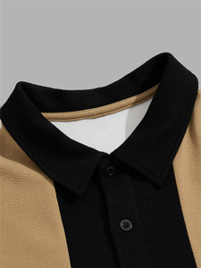 เสื้อเชิ้ตผู้ชายผ้าฝ้ายถัก 100% แขนสั้น สไตล์ลำลอง ความยาวปกติ - Product Image 3