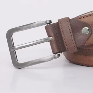 Ceinture en cuir de vachette tressée personnalisée avec boucle en cuivre, style décontracté, largeur 3,5 cm, longueur 110 cm pour hommes, vente en gros sur mesure - Product Image 5