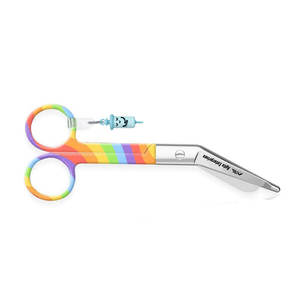 Ciseaux de soins infirmiers à bec de canard, design fierté LGBT, conçus pour des coupes rapides et précises sur les bandages et les pansements - Product Image 5