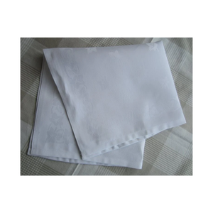 Serviette en coton jacquard damassé blanc certifiée GOTS, écologique et de qualité supérieure, 45x45 cm, 200 GSM, pour hôtel, restaurant et banquet - Product Image 4