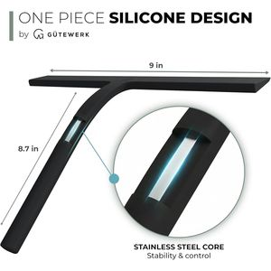 9 Inch Black <b>Silicone</b> <b>Window</b> Squeegee for Bathroom and Glass Cleaning Shower Squeegee for Glass Doors - Product Image 4