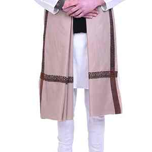 Men Winter Wool <b>Shawl</b> Soft Warm Breathable Solid Traditional Daily Wear <b>Wrap</b> - Product Image 3