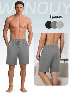 Pantalones Cortos Bermuda para Hombre, Ligeros y Cómodos, de Tela de Algodón, Transpirables, de Secado Rápido, Antiarrugas, Cintura Elástica Suave, Casuales, para la Playa - Product Image 5