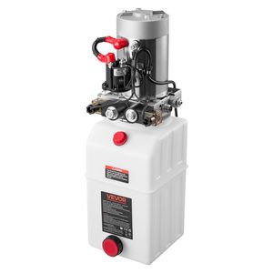 Centralina Idraulica 6 Quarti DC 12V a Doppio Effetto per Rimorchio Ribaltabile, Pompa 3200 PSI Pressione Massima, Attrezzatura per Movimentazione Materiali - Product Image 1