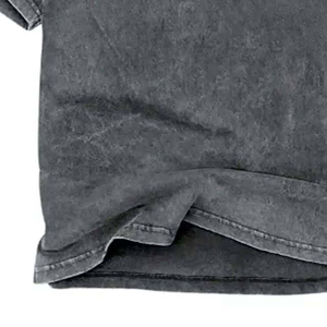 T-shirts personnalisés avec logo, impression et broderie, effet délavé, style vintage, coupe ample, 100% coton, couleur gris, pour hommes, OEM - Product Image 4