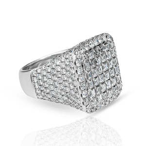 Fine Quality Hip Hop Jewelry Comes With Iced Out Moissanite Diamond 14k Gold <b>Ring</b> For <b>Men</b> Studded With <b>Emerald</b> Cut Diamonds - Product Image 1
