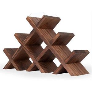 Wine <b>rack</b> minimalist wine storage premium <b>bar</b> ware wooden bottle organiser geometric wine <b>rack</b> portable wine holder home decor - Product Image 5