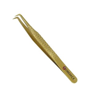 Pinzas para pestañas doradas de 90 grados - Product Image 2