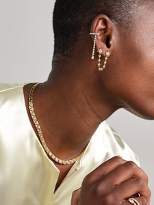 Pendientes de Lujo Flicker en Oro Blanco de 18K con Baño de Platino para Mujer - Joyería Moderna para Fiestas y Regalos - Product Image 2