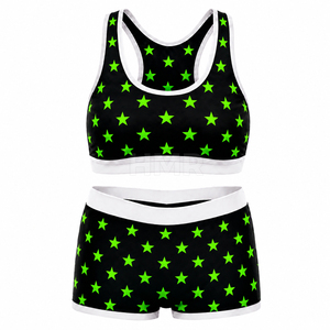 Ensemble de yoga HMR Sisterhood Sorority à col rond, short push-up, soutien-gorge de sport à séchage rapide, ensemble de fitness 2 pièces - Product Image 5