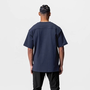 T-shirt en coton pour homme, logo personnalisé, t-shirts de couleur unie, manches courtes, col rond, t-shirt pour homme - Product Image 2