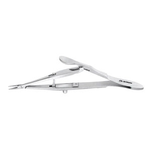 Pinza de sujeción con bloqueo para agujas oftálmicas Kalt, reutilizable, manual, de acero inoxidable, para uso quirúrgico hospitalario - Product Image 1