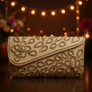 Bolso de cuentas indio hecho a mano, colorido, de lujo, artesanal étnico, con asa de baguette de cuentas de cristal, duradero, estilo moderno, para fiestas informales - Product Image 3