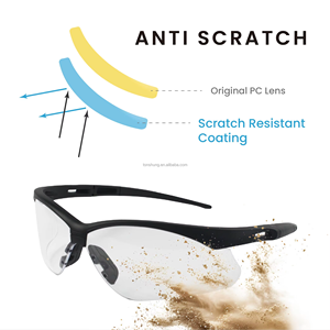 Lightweight Protective Eyewear Polycarbonate Half Frame Anti-<b>Scratch</b> UV385 for Workers Exposed to Debris - Product Image 5