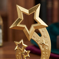 Trophée étoile avec base en bois – Trophée personnalisé pour événements sportifs, scolaires, d'entreprise, cérémonies de récompenses et d'hommages
