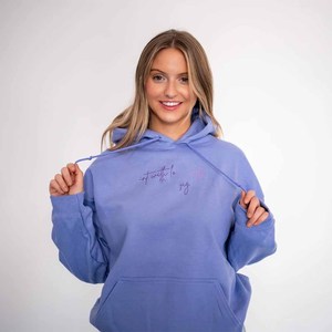 Sudadera con Capucha Extra Grande Rosa con Estampado de Letras en la Parte Delantera, Manga Larga, Forro Polar, Ropa Casual - Product Image 2