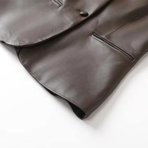 Veste Moto Femme en Cuir Véritable Marron Imperméable Style Perfecto Triple Boutonnage – Grande Vente Personnalisée - Product Image 3