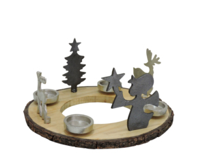 Artesign Impex <b>Red</b> Polka Dot Reindeer Handmade Digital Printing <b>Candle</b> Holder Aluminium Base Festive Iron Christmas Decor Unique - Product Image 3