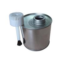 Boîte de conserve vide en colle PVC 500ML boîte de conserve vide en colle PVC 0.5L boîte de conserve en métal adhésif chimique avec couvercle et brosse en plastique