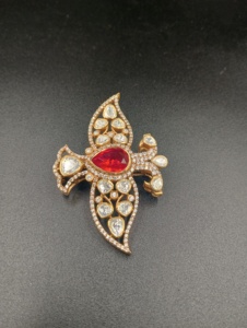 Broche en Forma de Planta Alada Chapado en Oro para Mujer, Joyería de Regalo - Product Image 4