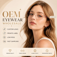 Montures optiques métalliques pleines montures œil de chat fines pour femmes, avec charnières à ressort, branches en acétate, logo personnalisé, verres de démonstration