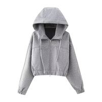 Sudadera con Capucha Corta para Mujer, Estilo Tie Dye, Manga Larga, Tejido de Algodón, Informal, Verano, con Capucha, Diseño Arcoíris, Transpirable - Product Image 2