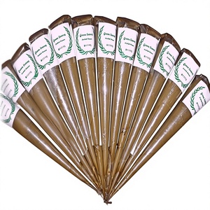 Cono de Henna Natural Marrón Personalizado |   Cono de Henna de 35 g cada uno |   Pintura Corporal y Arte Corporal |   con pegatinas personalizadas - Product Image 1