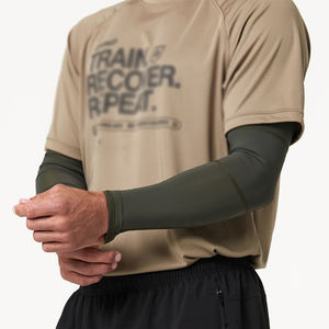 Manchons de compression pour le bras, couleur verte, fabriqués au Pakistan, pour la sécurité sportive, avec soutien du coude, prix de gros, fournisseur fiable - Product Image 1