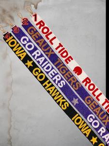 Custom Embroidery Work Beaded Purse <b>Straps</b> Crossbody <b>Bag</b> Handle <b>Replacement</b> Shoulder Belts Wide Webbing Game Day Sport Accessory - Product Image 5