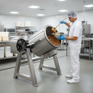 Machine de revêtement automatique au GPL pour la torréfaction des noix et du café |   Micron Inde |   Acier inoxydable de qualité alimentaire |   440V |   Papier/Film plastique - Product Image 2