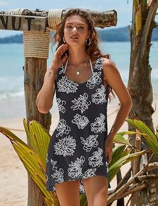 Vestido Hawaiano para Mujer, Vestido Largo Tropical con Estampado Floral, Vestido Informal para Vacaciones de Verano - Product Image 2