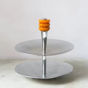 Support à gâteau en aluminium avec poignées en forme d'anneau Offre Spéciale, pièce maîtresse de luxe, plateau décoratif pour gâteau, fête d'anniversaire, plateau décoratif pour gâteau - Product Image 6