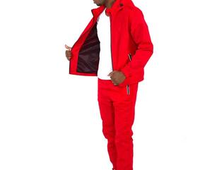 Ensemble de survêtement d'hiver sur mesure de haute qualité avec cordon de serrage, coupe-vent à manches longues, tenue de sport deux pièces, imperméable à l'avant - Product Image 2