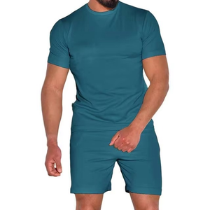 Conjunto Deportivo para Hombre, Camiseta y Pantalones Cortos Ajustados, Transpirable, Elástico, para Correr, Ropa Deportiva Activa, Personalizable con Marca - Product Image 1