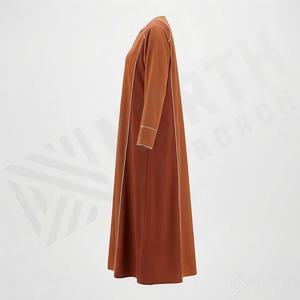 Abaya Larga de Chifón Islámica a la Moda, Caftán Modesto de Verano para Mujer, Tallas Grandes, Primavera, Oración, Simple, Transpirable, Color Personalizado - Product Image 3