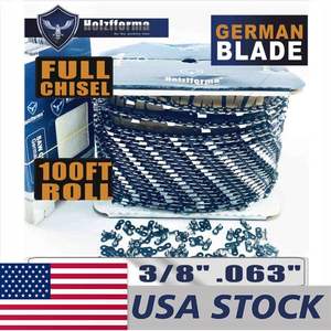 Rollo de 100 pies de cadena de sierra de cincel completo de 3/8'' y 0.063'' con 40 juegos de eslabones de conexión a juego y 25 cajas. Categoría de producto: Hoja de sierra. - Product Image 1