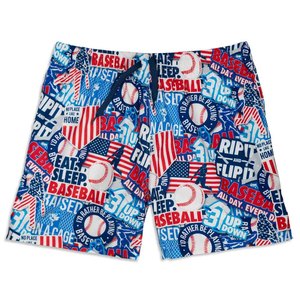 Shorts de baseball personnalisés pour hommes, 5 pouces, imprimés, streetwear de haute qualité, 100% polyester, respirants, séchage rapide, taille élastique - Product Image 3