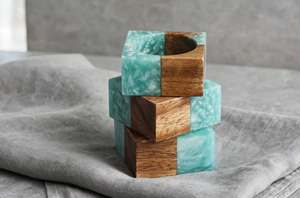 Custom Engraved Eco-Friendly Classic Wooden <b>Napkin</b> Rings with <b>Personalized</b> Name for Table Decor - Product Image 3