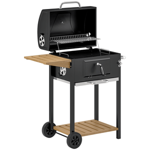 Lussuoso Barbecue Kamado Portatile a Carbone con Altezza Regolabile e Costruzione in Ceramica per Uso in Giardino - Product Image 2