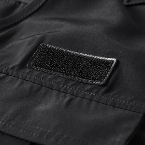 Men's <b>Black</b> Multi Pocket Tactical <b>Vest</b> Zipper Closure Utility Waistcoat Casual Outdoor Wear Breathable Polyester V-neck - Product Image 5