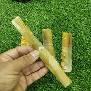 Peigne à barbe pliable portable en corne de bœuf naturelle, finition luxueuse, pour hommes, au meilleur prix - Product Image 4